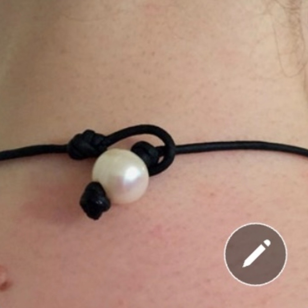 Freshwater Pearl Choker Necklace. Made to order - Picture 3 of 4